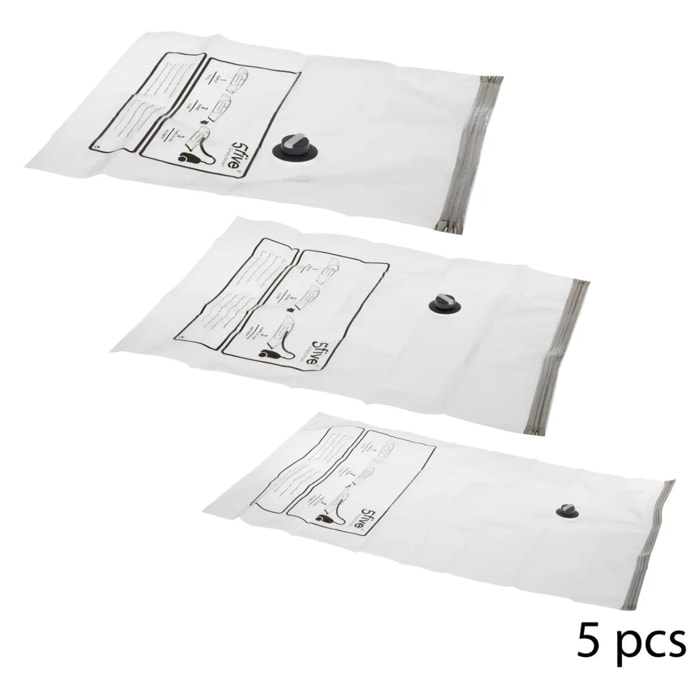 Lot de 5 sacs compresseur "Air-Flat"