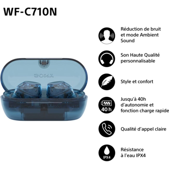 Ecouteurs SONY WF-C710N Transparent