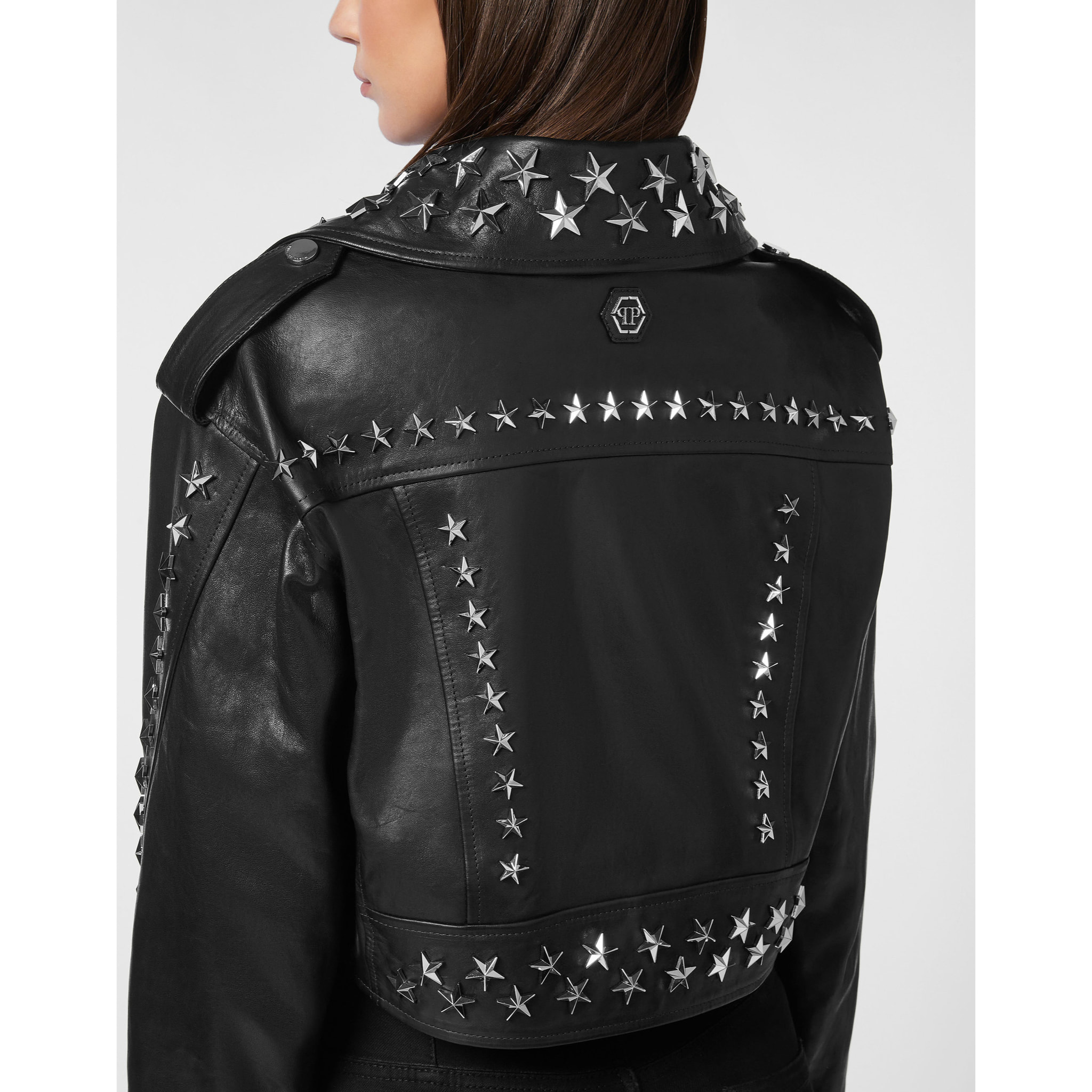 PHILIPP PLEIN Biker de cuero