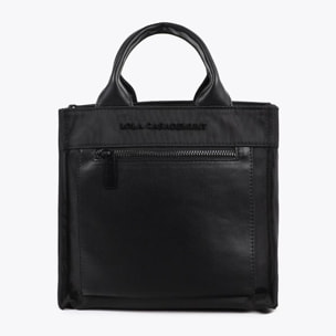 Tracolla in nylon con effetto pelle