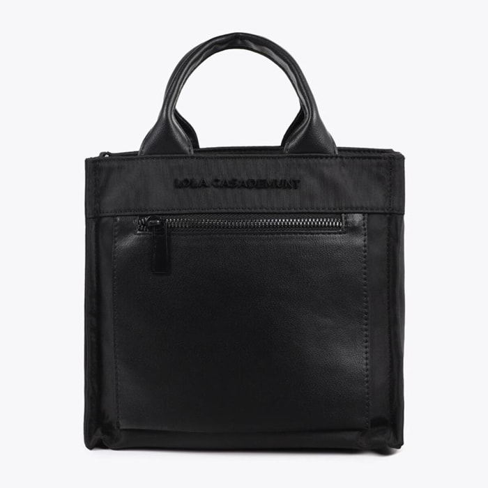 Tracolla in nylon con effetto pelle