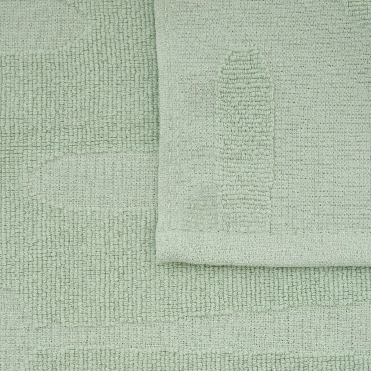 2 torchons Terry 70x45 vert céladon