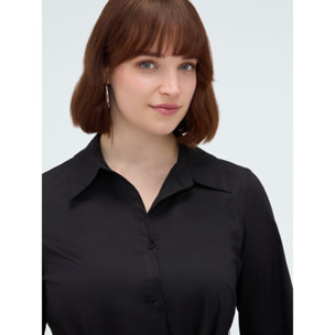 Fiorella Rubino - Vestito chemisier Power in viscosa - Nero