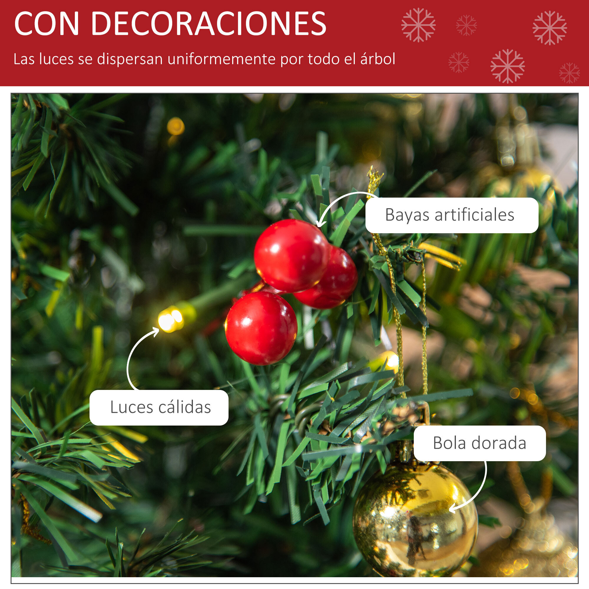 Mini Árbol de Navidad con 73 Ramas de PVC Ф20x60cm Verde