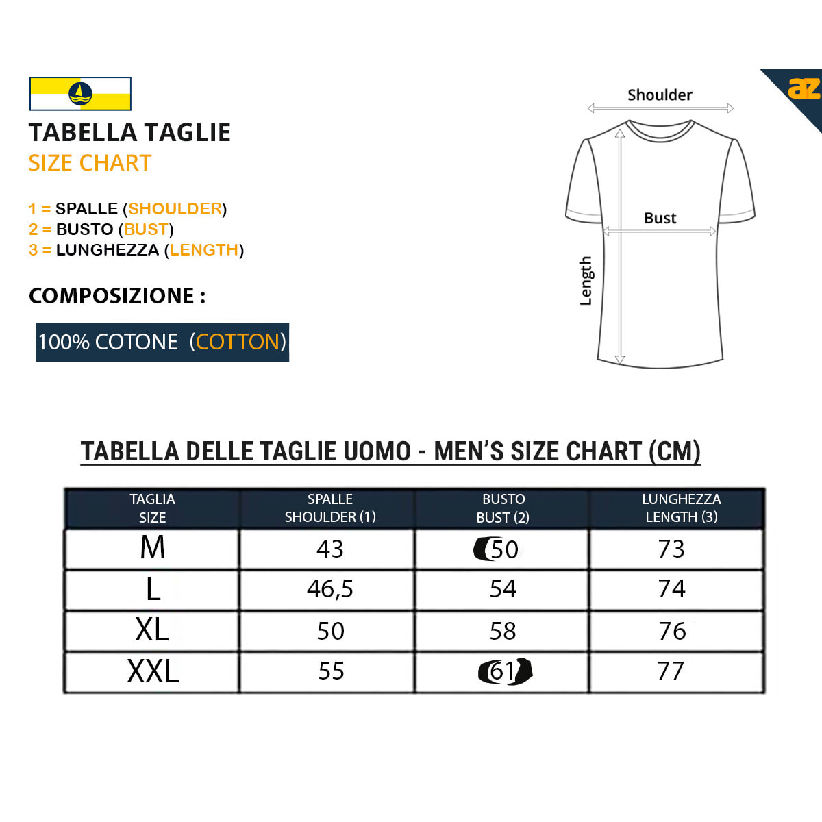 T-shirt Uomo Navigare Girocollo, Art. 968911 Pool