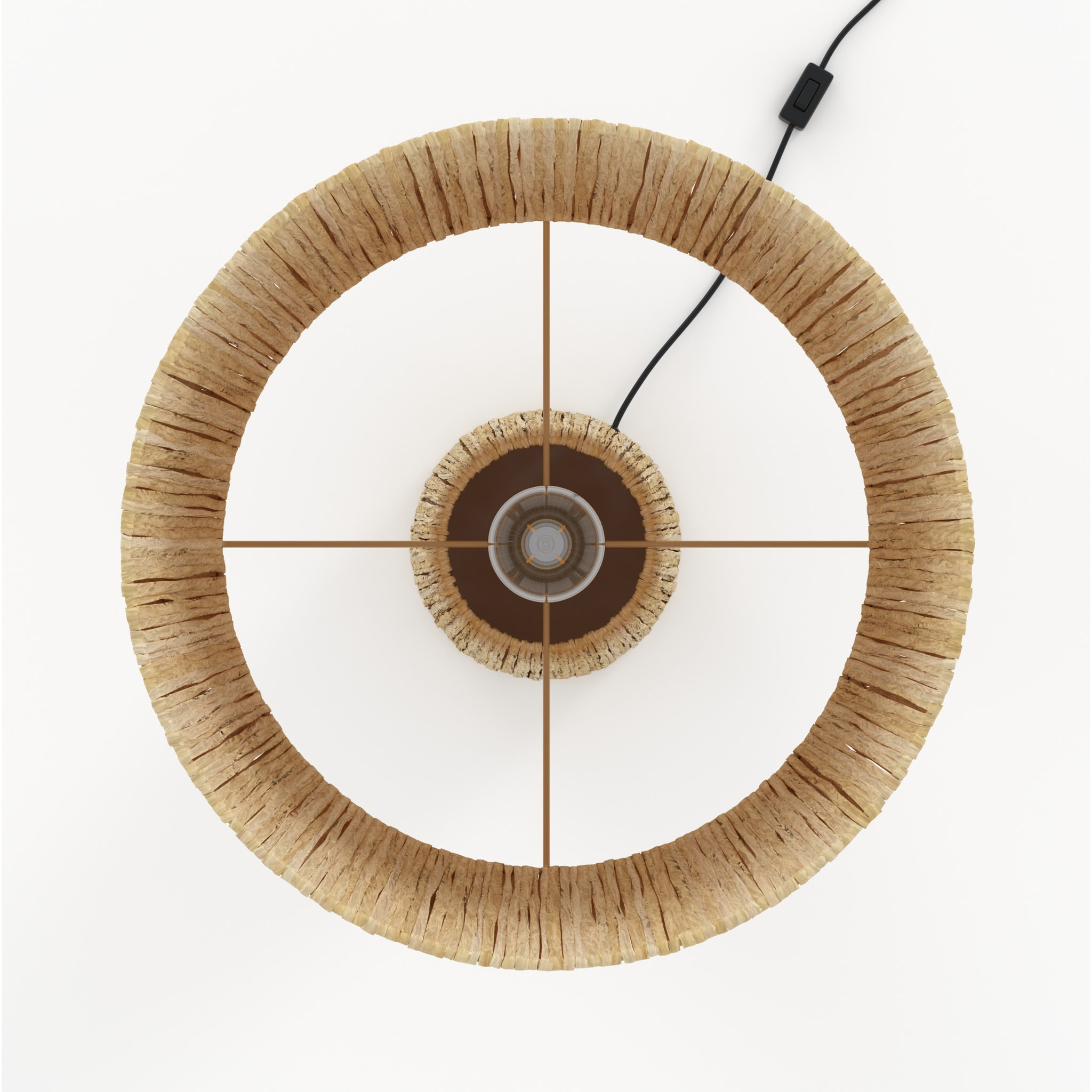 Grande lampe en feuille de palmier - Soléa