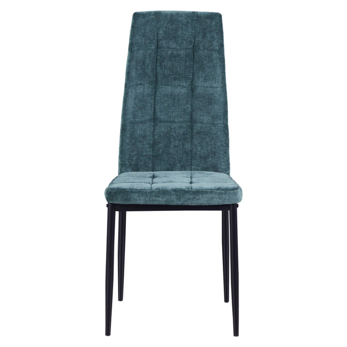 Set 4 sedie moderne in tessuto verde petrolio - Milano