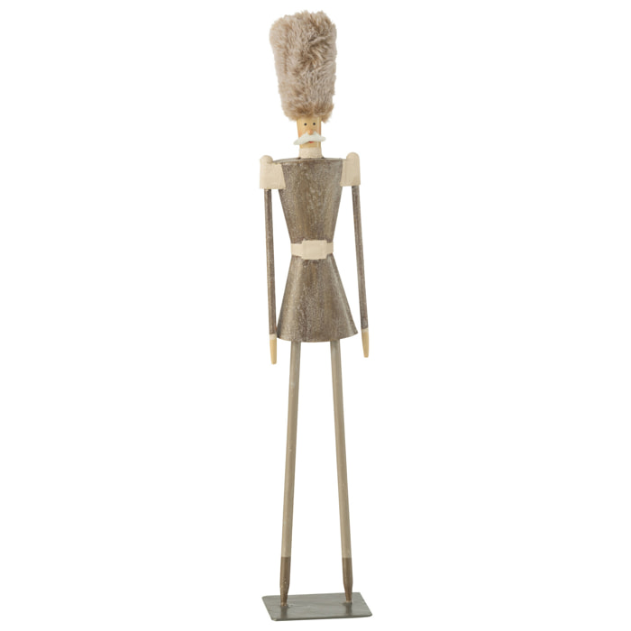 J-Line figurine Soldat Fourrure Chapeau - métal - gris - medium