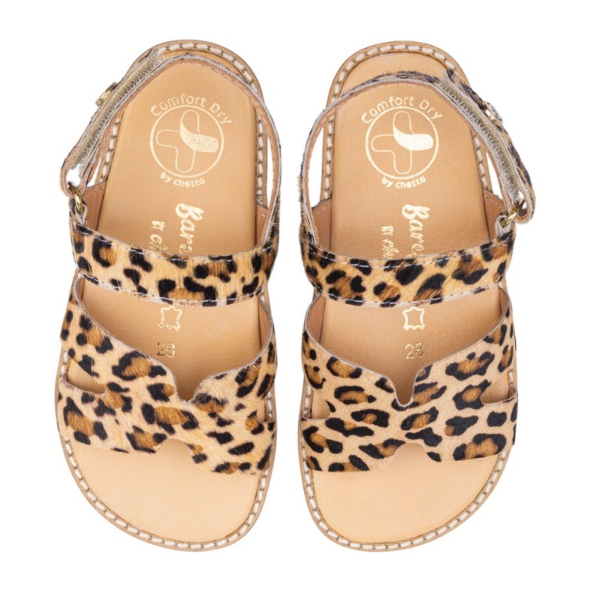 SANDALIA BAREFOOT PIEL CHETTO PALA ANIMAL PRINT
