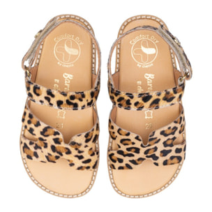 SANDALIA BAREFOOT PIEL CHETTO PALA ANIMAL PRINT