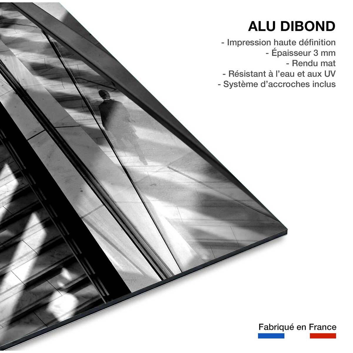 Tableau noir et blanc Jeu d'ombre Tableau alu Dibond