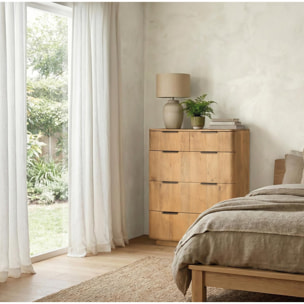 Cómoda de Madera de Mango 85 Cm Estilo Rústico Moderno