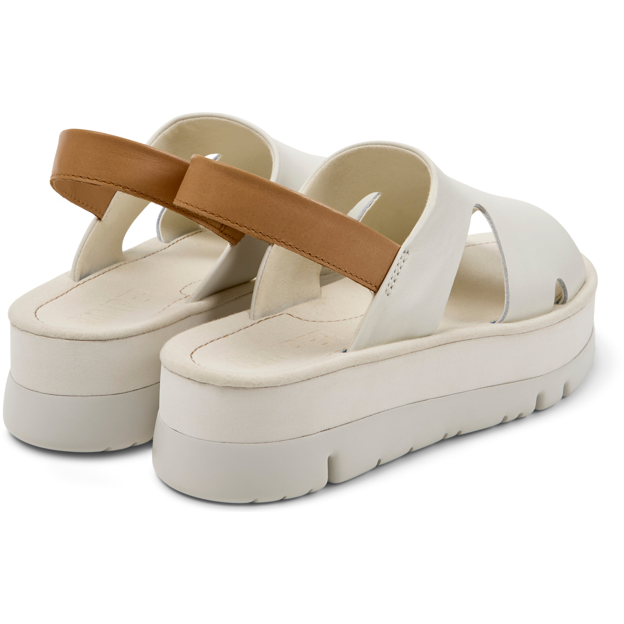 Sandalias - CAMPER Oruga Up - Blanco - Cuero liso