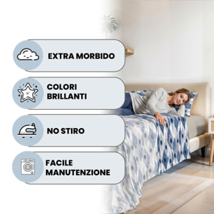 COMPLETO LETTO FASHION, 100% Microfibra, No Stiro - CALYPSO