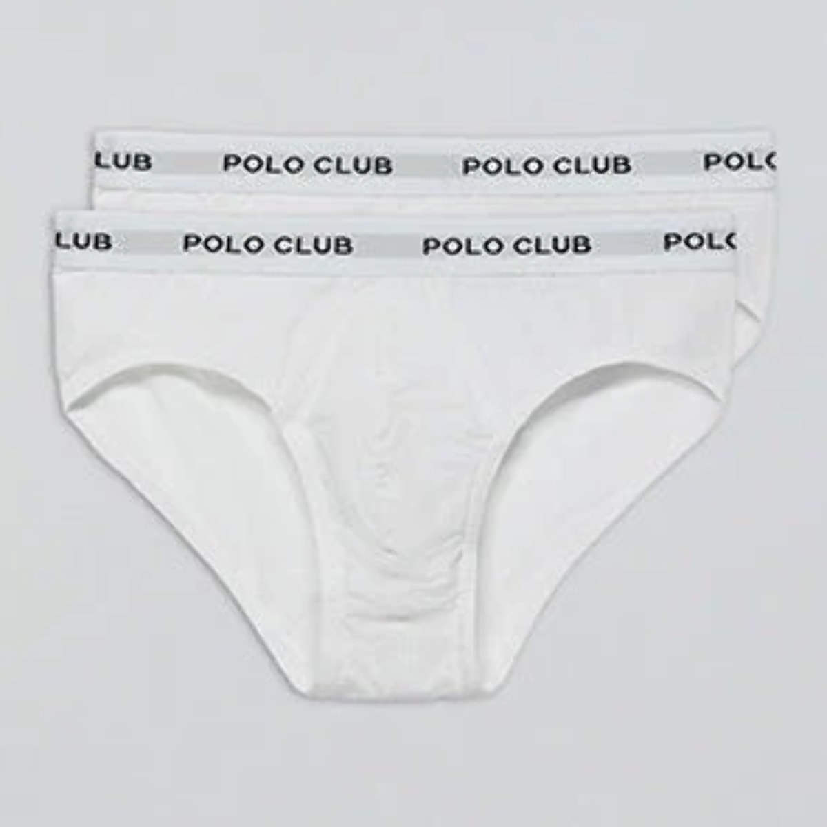 Pack di due slip bianchi con particolare Polo Club