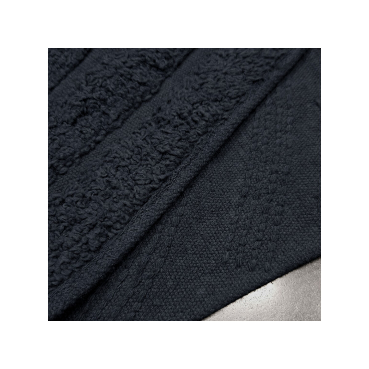 Tapis de salle de bain rectangulaire 40 x 60 cm en coton avec motifs en relief - COURBES
