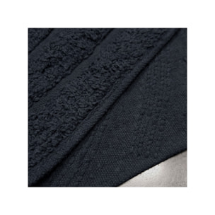 Tapis de salle de bain rectangulaire 40 x 60 cm en coton avec motifs en relief - COURBES