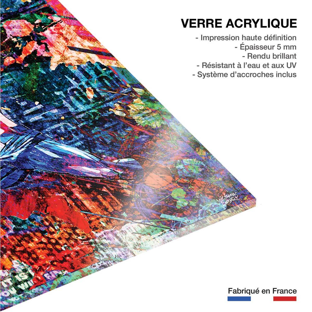 Tableau graffiti captain america Tableau plexiglas