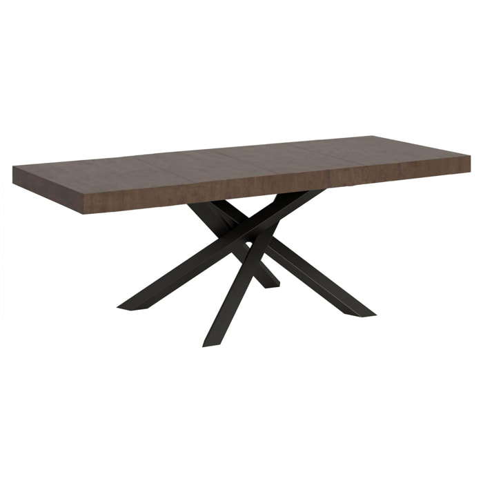 Mesa extensible 90x180/284 cm Volantis Premium Nogal estructura Antracita