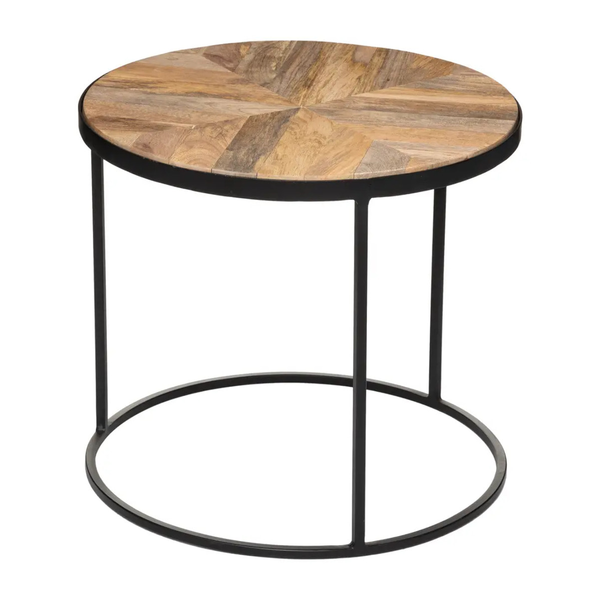 Lot de 2 tables gigognes "Basile" manguier D51/56cm