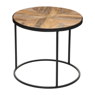 Lot de 2 tables gigognes "Basile" manguier D51/56cm