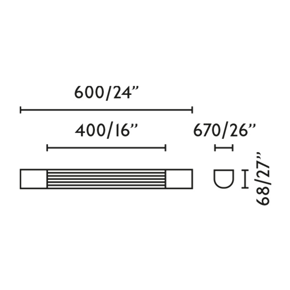 KIVA 600 Aplique cromo