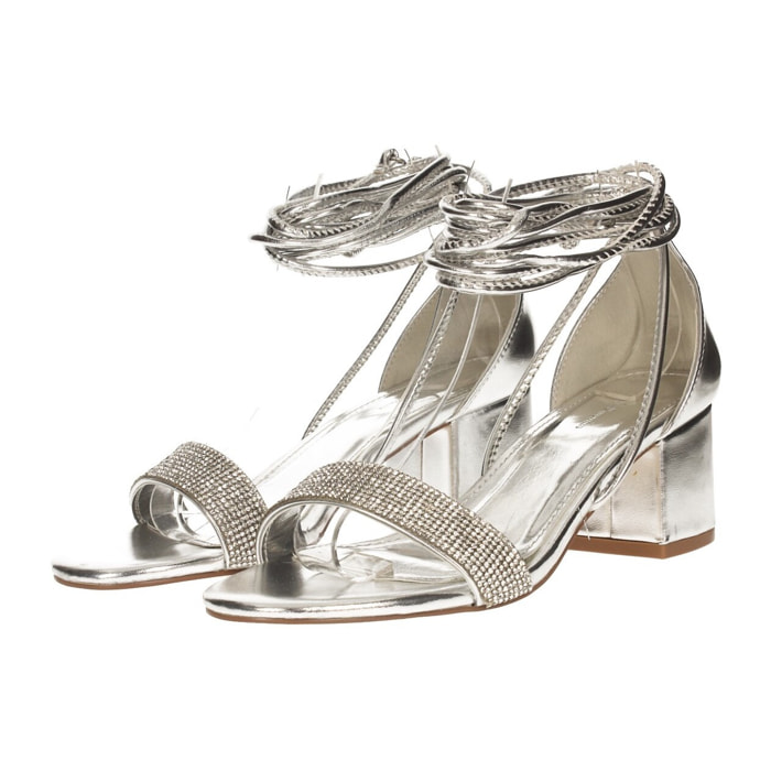 Sandali Donna Tata Italia Argentato