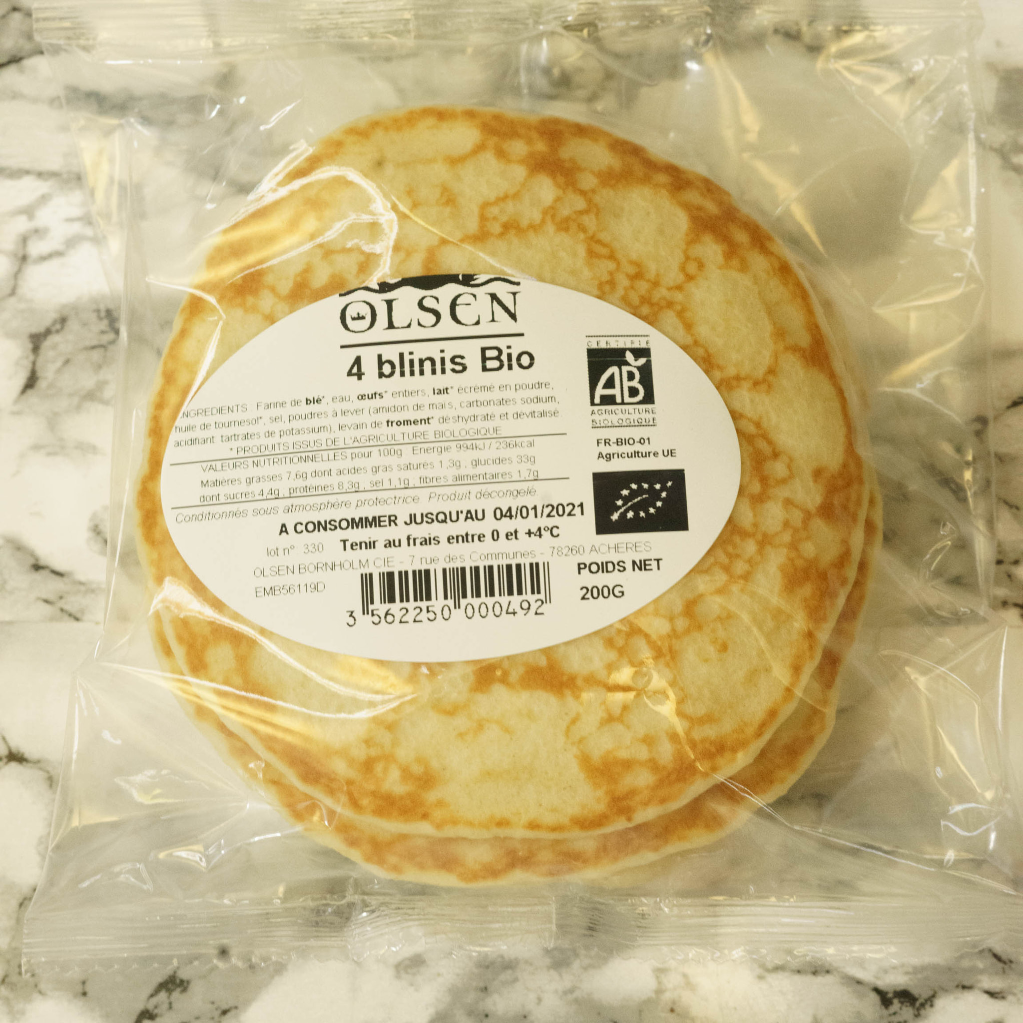 8 Blinis Bio - 2x200g - France