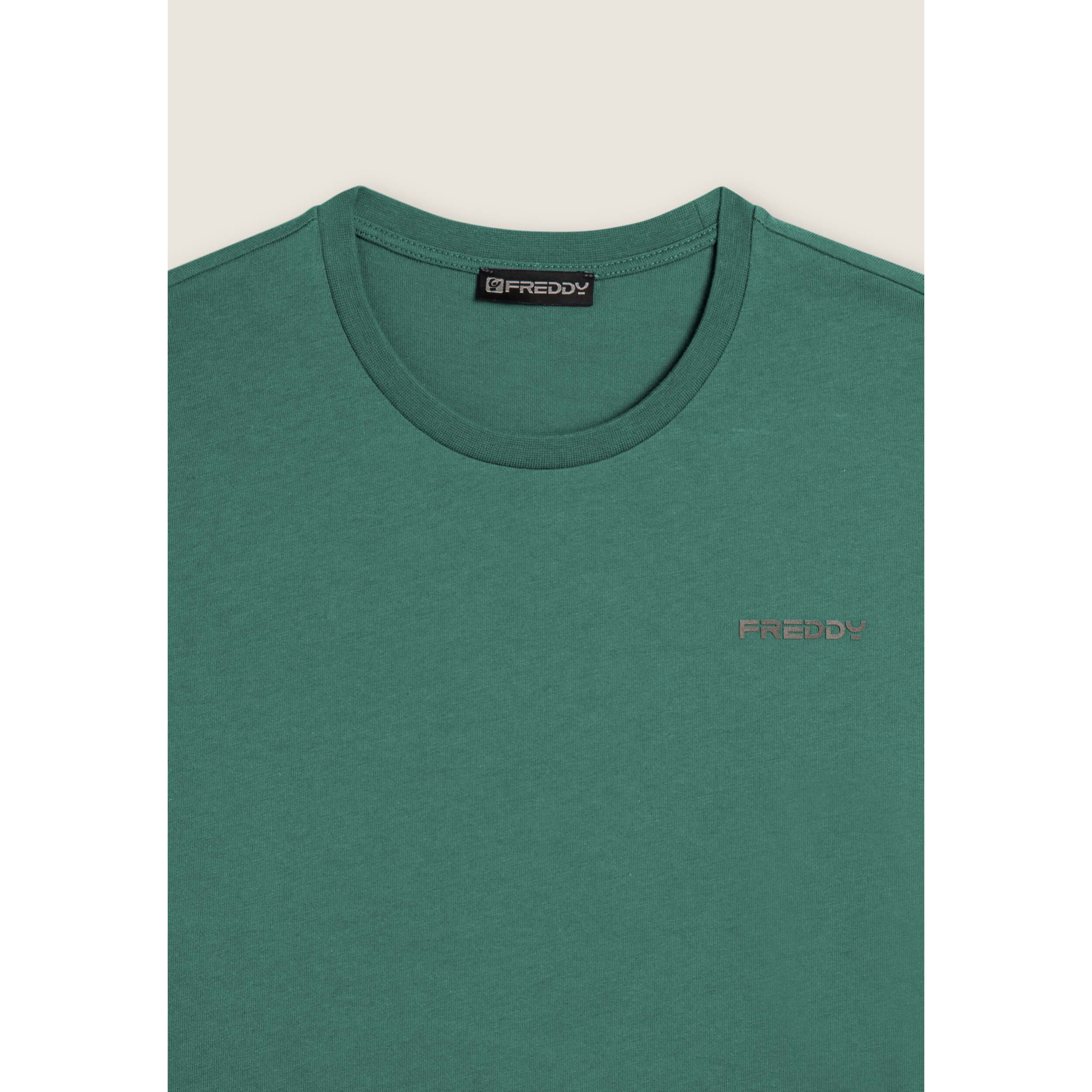 T-shirt manica lunga in cotone con logo lato cuore