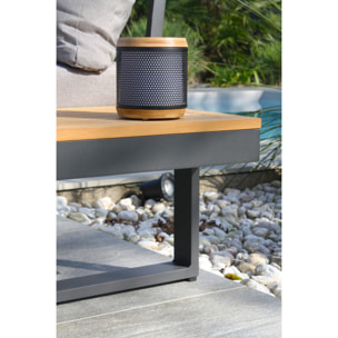 TOKYO - Salon de jardin 4 places en bois d'acacia et aluminium