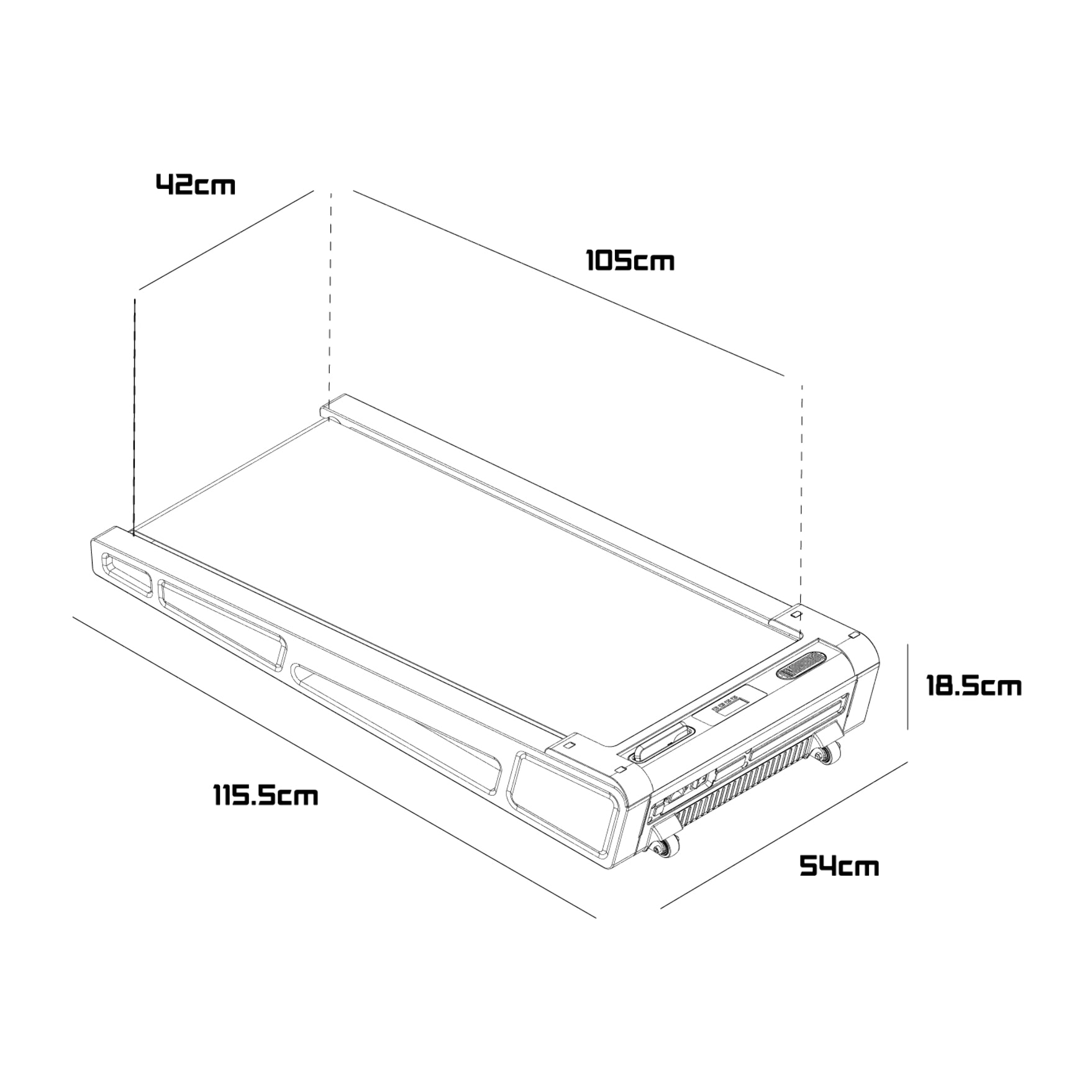 Zenith - Tapis Roulant Salvaspazio con inclinazione fissa 2,5HP max 6 Km/h con Display LCD e Altoparlanti Bluetooth