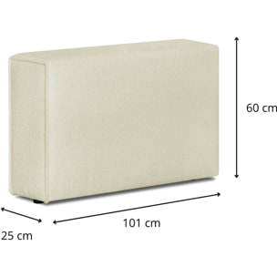 Accoudoir droit pour canapé modulable en tissu bouclé - HARPER MOD