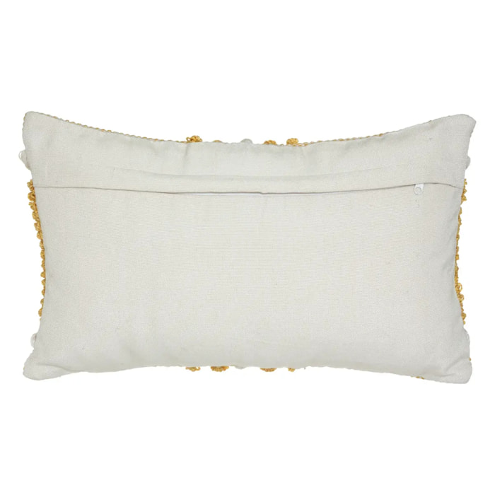 Coussin "R.O.W." - plastique recyclé - jaune ocre 30x50 cm