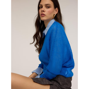 Motivi - Maglia over misto mohair - Bluette