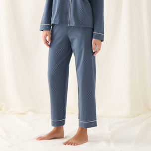 Pantalón de algodón punto topos Mimit color azul oscuro 100% Algodón