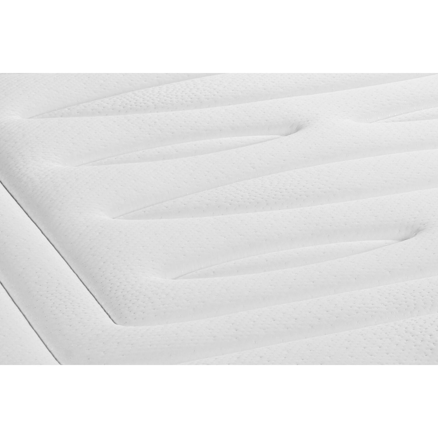 Ensemble - Matelas Mémoire de forme 20cm d'épaisseur - 3 zones de confort - Confort ferme - Sommier tapissier monobloc - 1 place