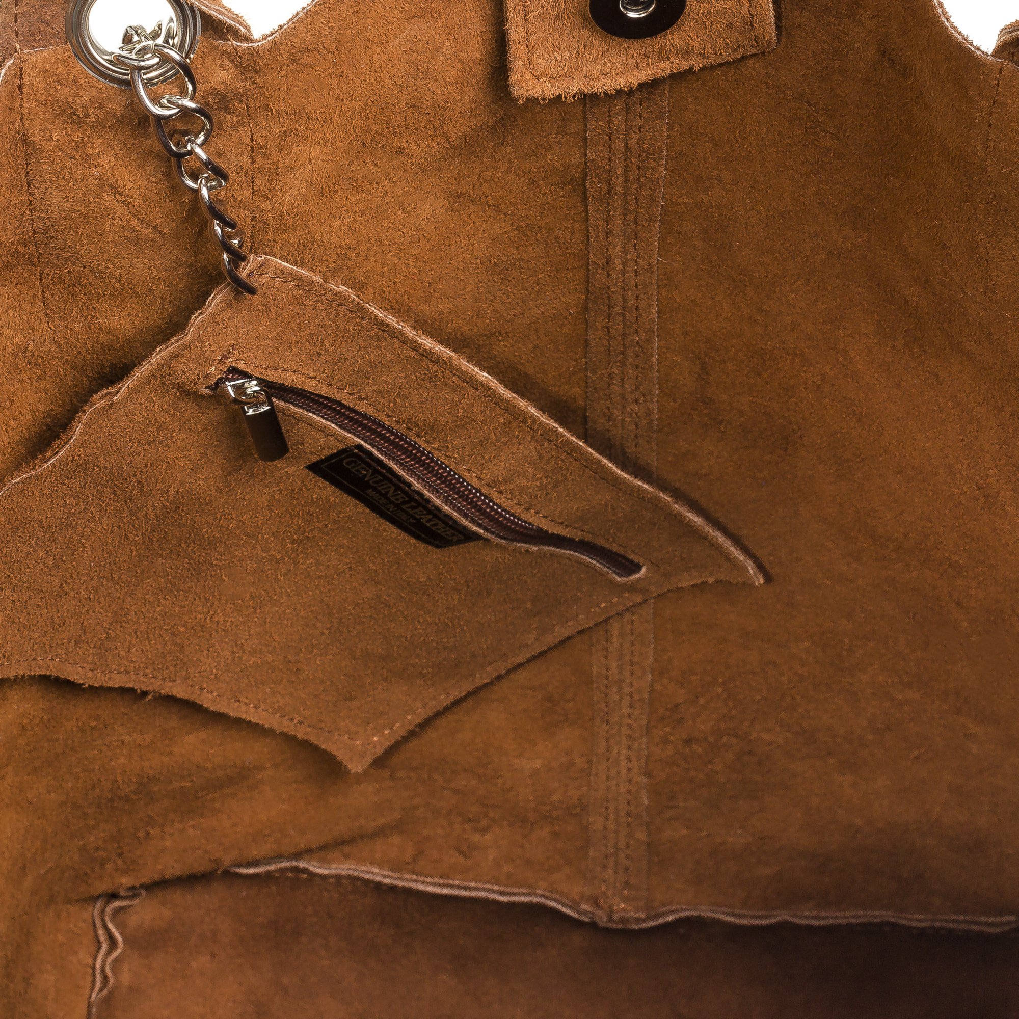 Chiusi Bolso Shopper Mujer.Piel auténtica Gamuza