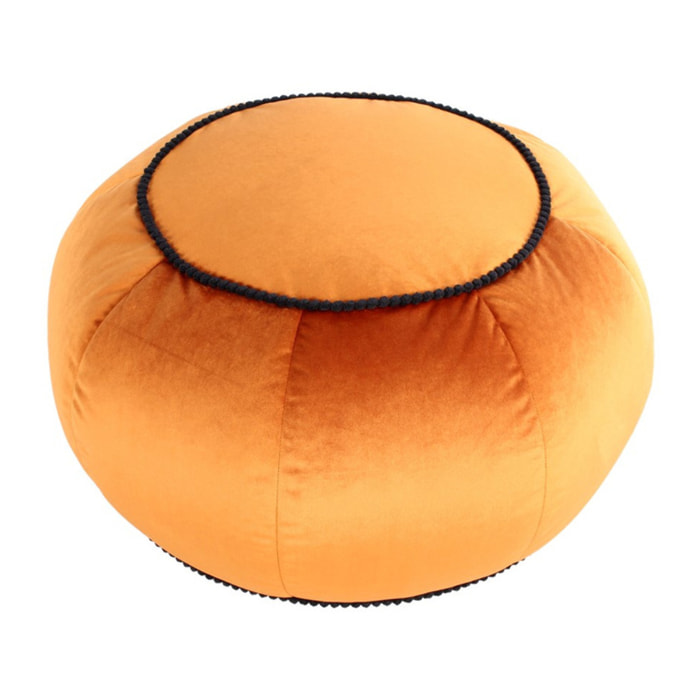 Pouf tondo Taj Mahal in velluto bronzo