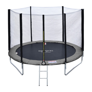 Trampoline réversible avec accessoires - Gris