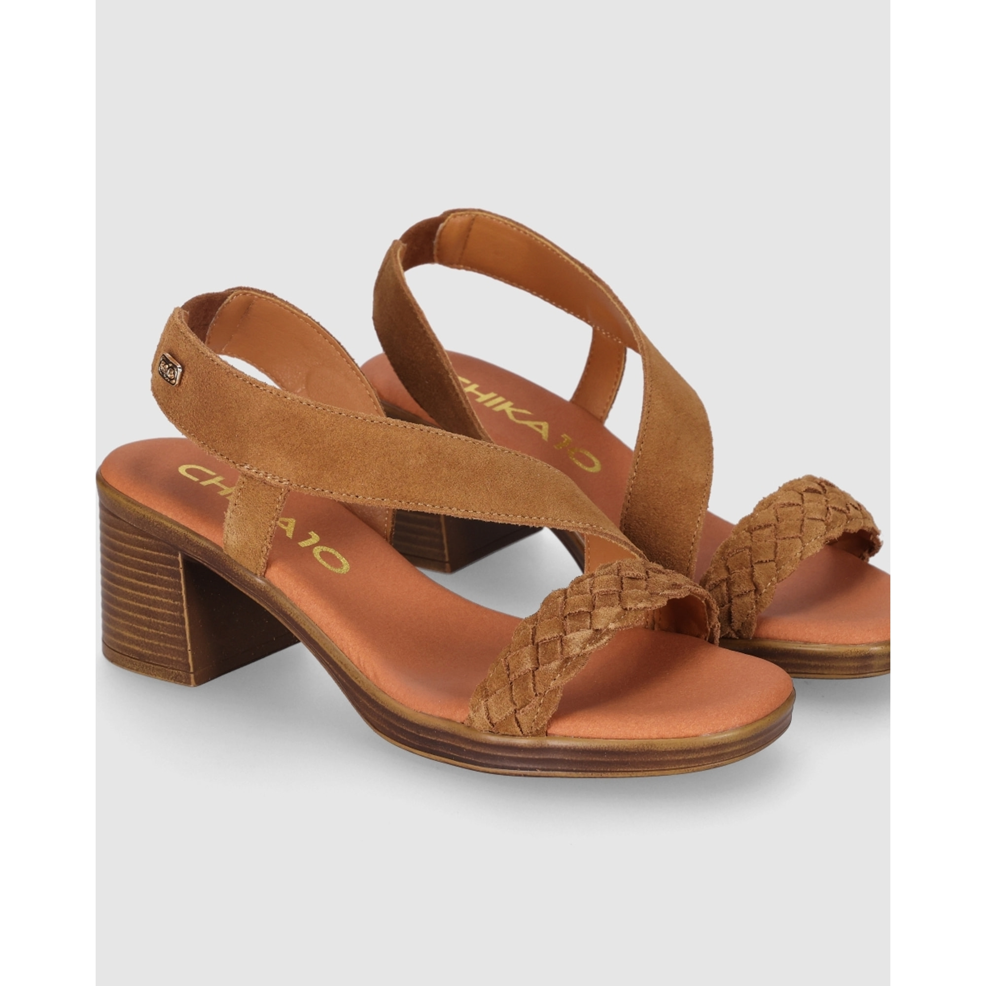 Sandalias de Serraje - Cuero - Tacón: 6 cm