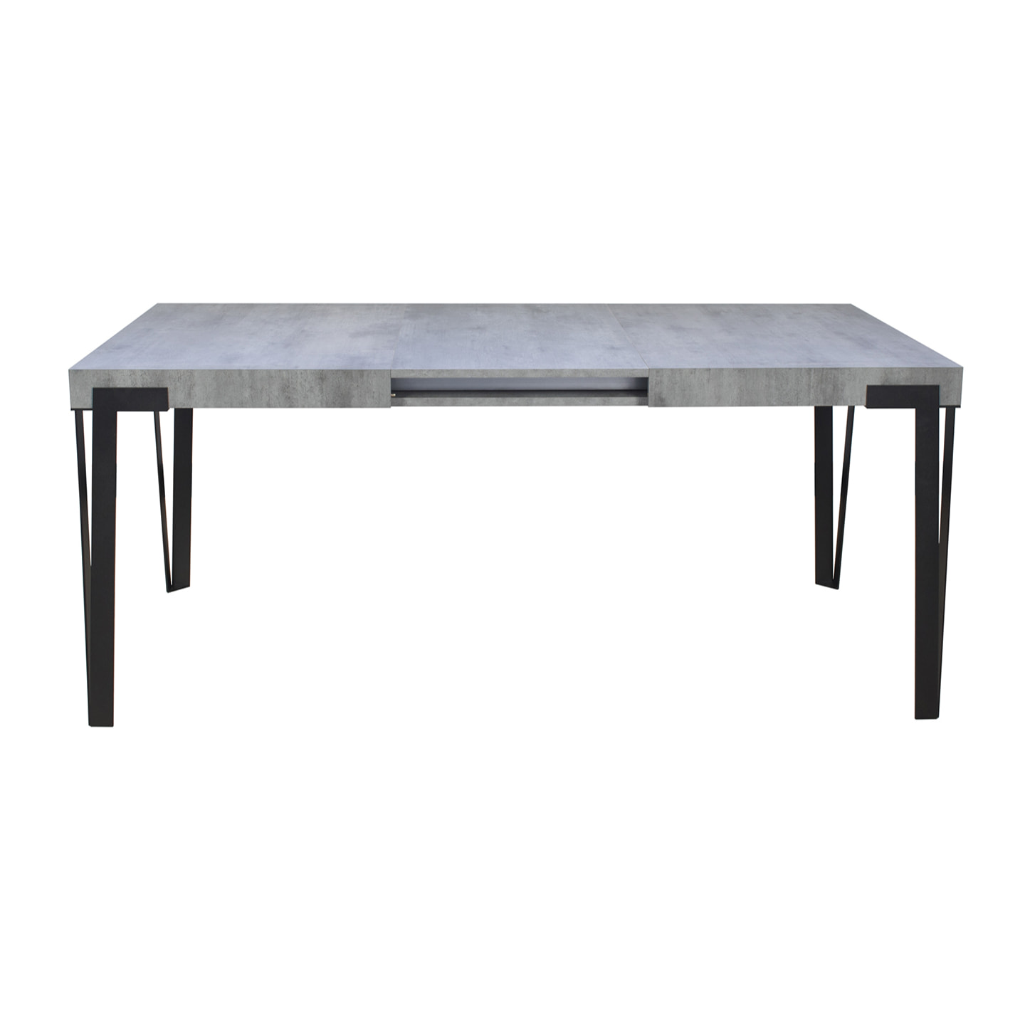 Mesa extensible 90x130/234 cm Rio Cemento estructura Antracita