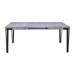 Mesa extensible 90x130/234 cm Rio Cemento estructura Antracita