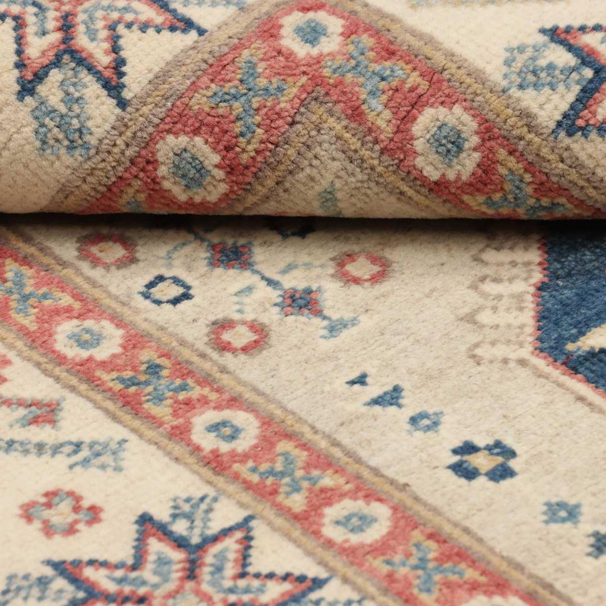 Tapis salon géométrique artisanal, noué main, ISIME