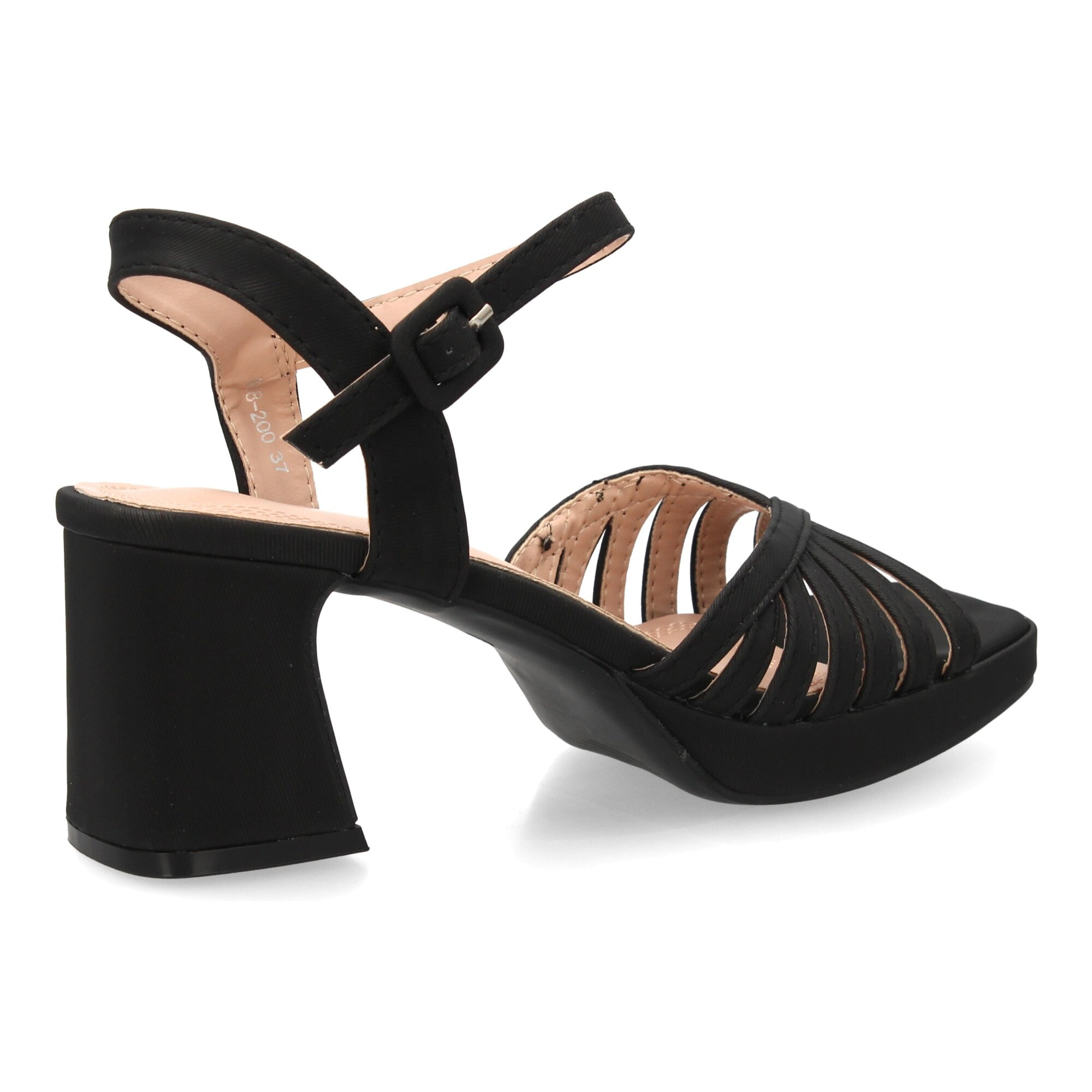 Sandalia tacón ancho plataforma elegante para mujer