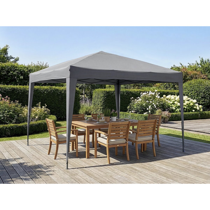 Tonnelle de jardin pliante "Svetlana 3" - 9 m² - 3 x 3 m - Gris