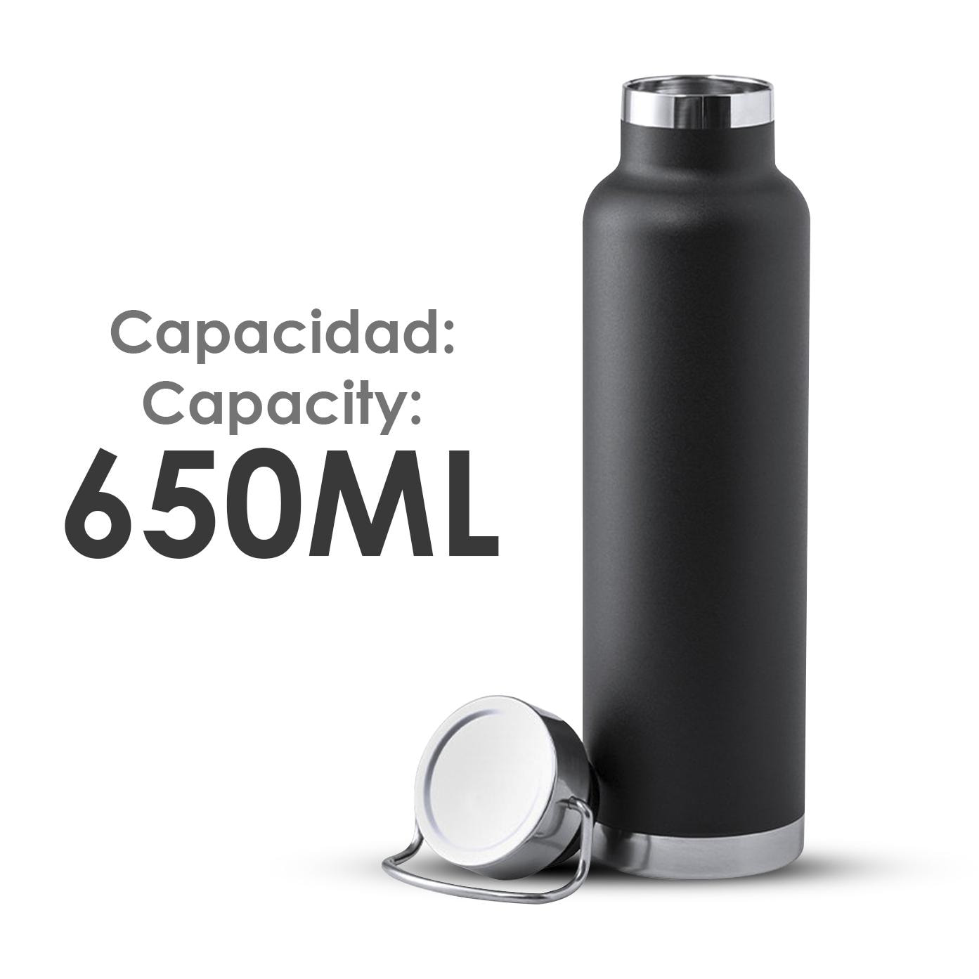 Staver bidón térmico 650ml, de acero inox, con doble capa y aislamiento de cobre al vacío. Hasta 12 horas de calor y 48 de frío.