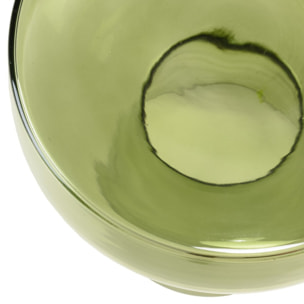 HORTENSE - Table d'appoint design en verre transparent couleur vert