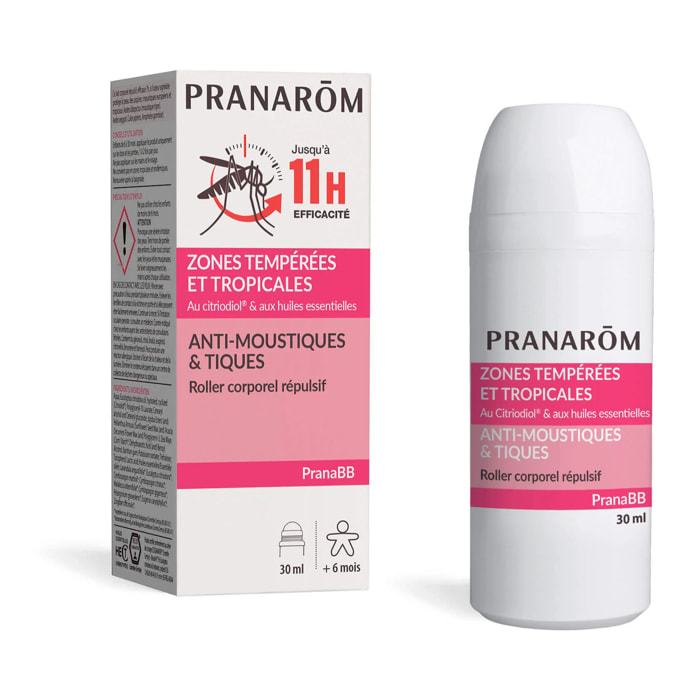Pranarom - Roller anti-moustiques & tiques pour bébé - 30 ml