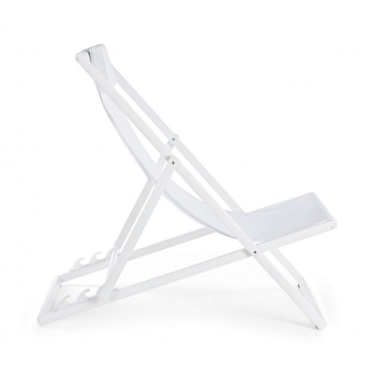 Set di 4 sdraio TAYLOR bianco