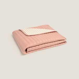 Colcha acolchada reversible cuna Lilut color rosa Algodón